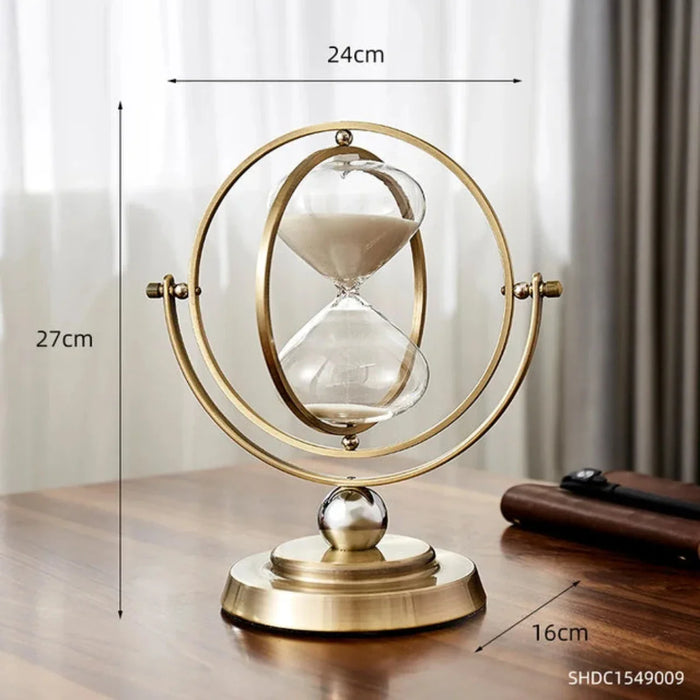 Metalen Zandloper met Minimalistisch Design voor Stijlvolle Interieur Decoratie
