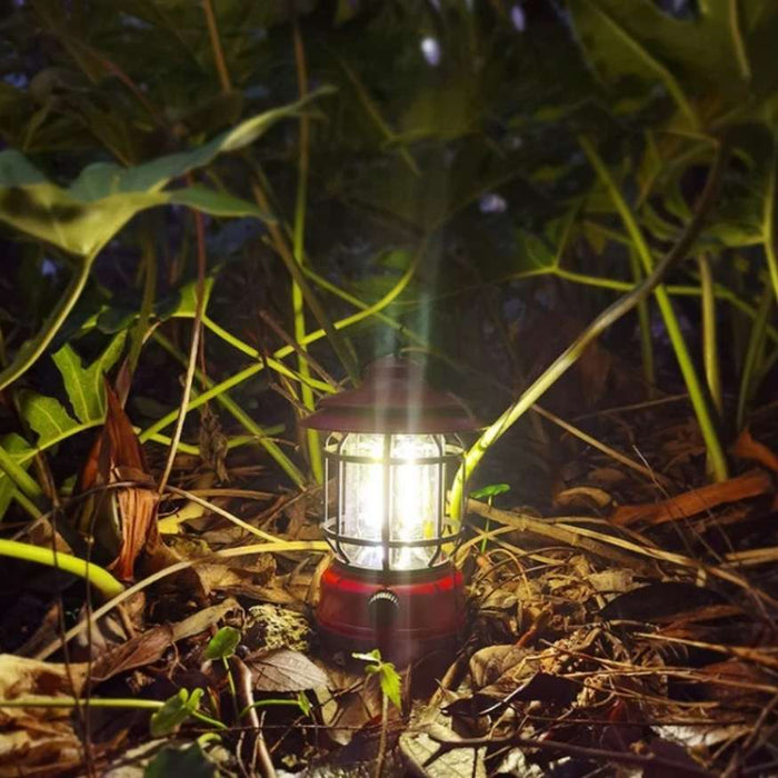 Oplaadbare Camping Lantaarn met Dimbare LED en Vintage Design