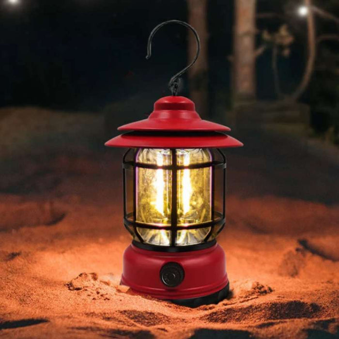 Oplaadbare Camping Lantaarn met Dimbare LED en Vintage Design