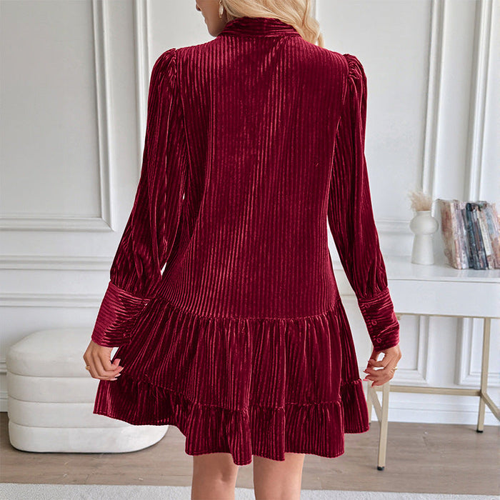 Robe trapèze à manches longues pour femmes – Élégante et confortable