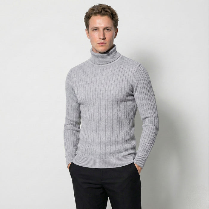 Pull col roulé torsadé pour homme – Confort chaud et élégance intemporelle