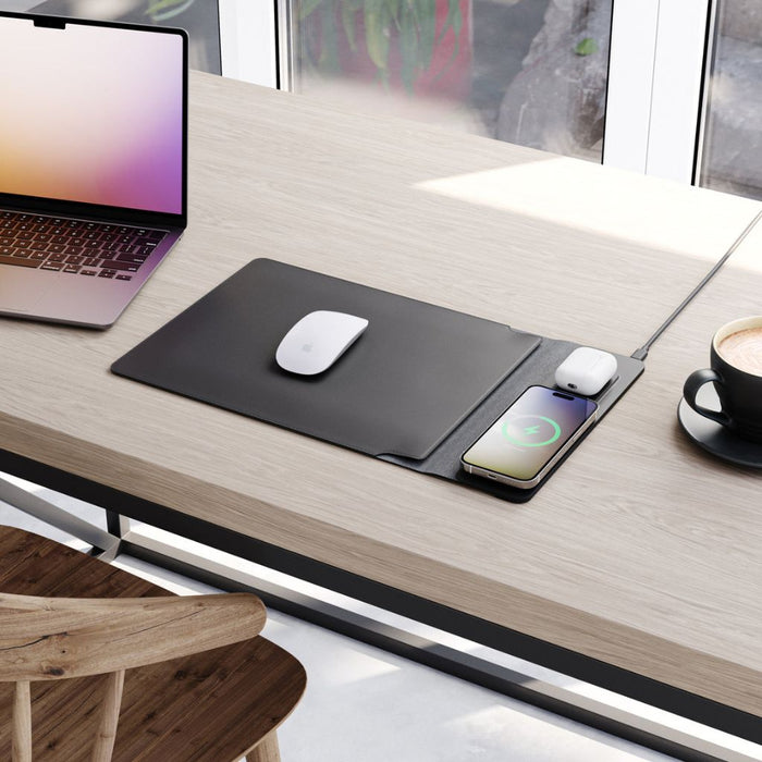 PowerDesk Sleeve – Slimme Laptophoes met Draadloze Oplaadfunctie