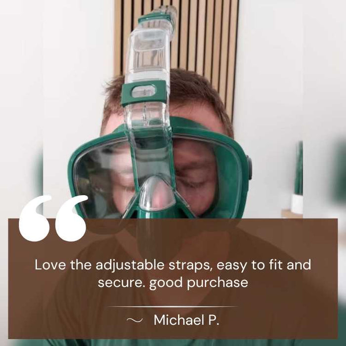 Snorkel integrale con vista panoramica a 180° per donna e uomo