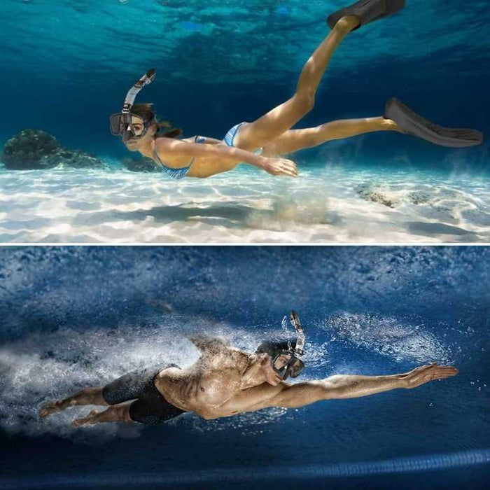 Snorkel integrale con vista panoramica a 180° per donna e uomo