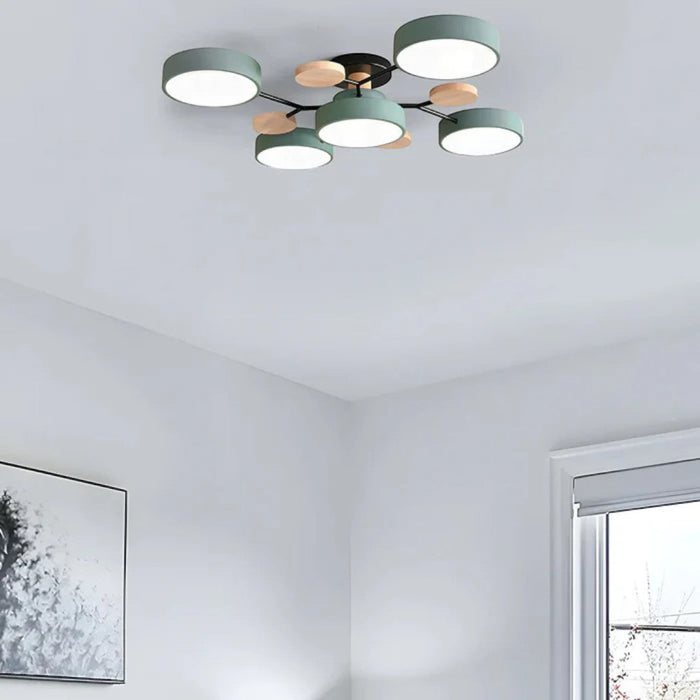 Moderne Ronde LED Plafondlamp – Krachtige Verlichting met Meerdere Lichtpunten