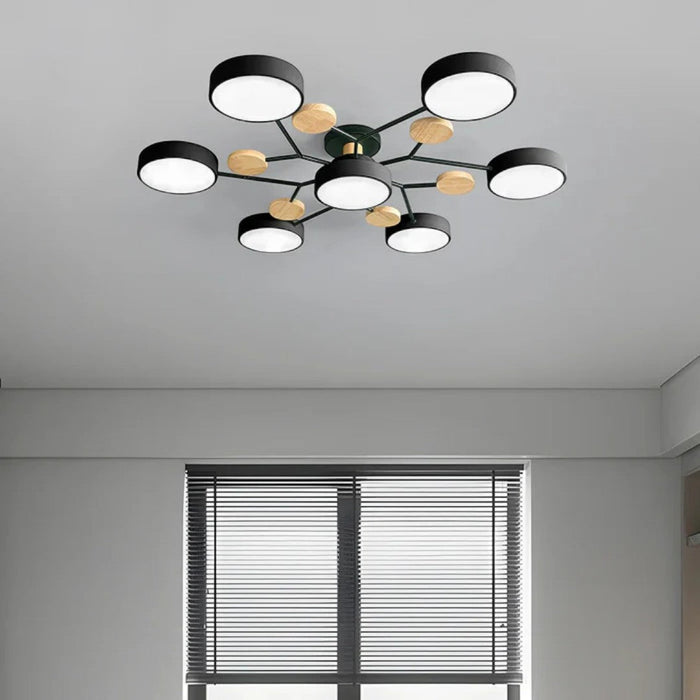 Moderne Ronde LED Plafondlamp – Krachtige Verlichting met Meerdere Lichtpunten