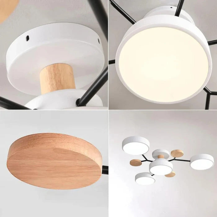 Moderne Ronde LED Plafondlamp – Krachtige Verlichting met Meerdere Lichtpunten