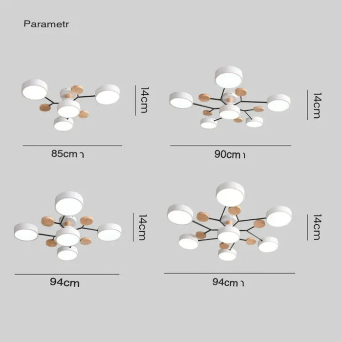 Moderne Ronde LED Plafondlamp – Krachtige Verlichting met Meerdere Lichtpunten