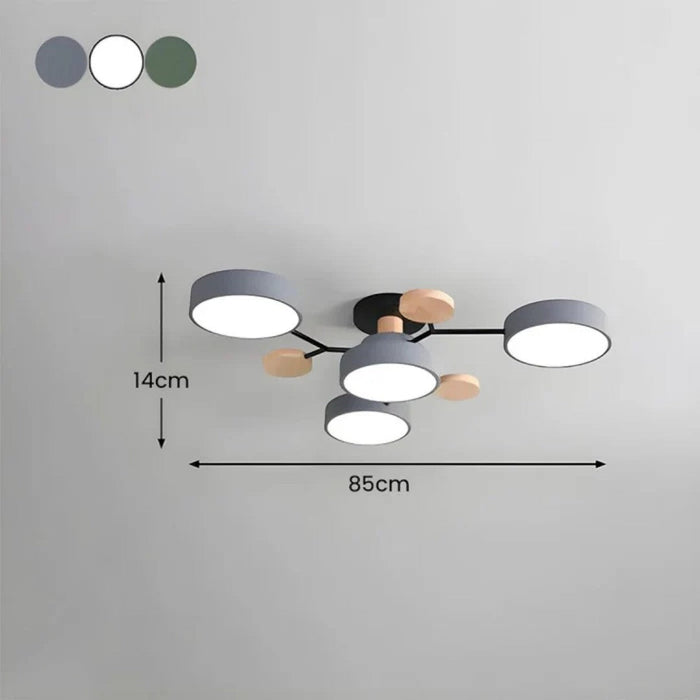 Moderne Ronde LED Plafondlamp – Krachtige Verlichting met Meerdere Lichtpunten