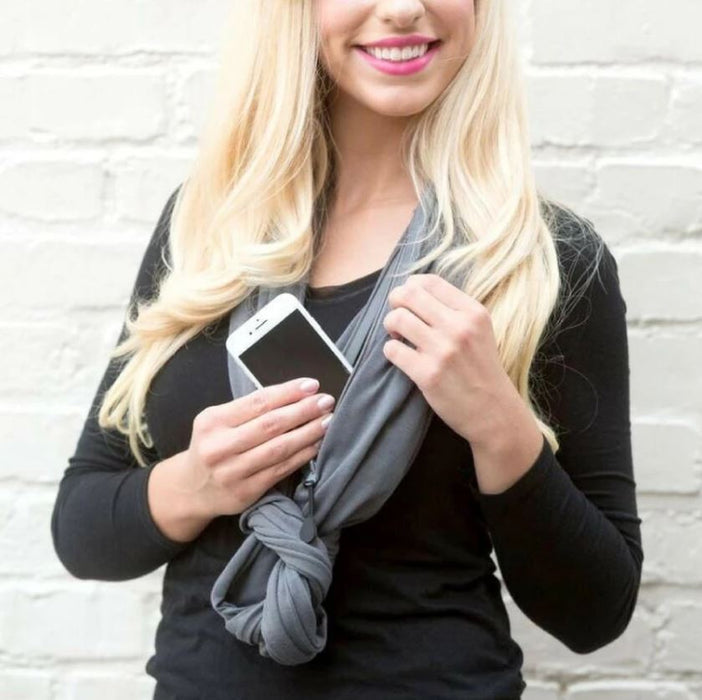 Reissjaal met Verborgen Zakje – Infinity Stijl & Veiligheid in Eén