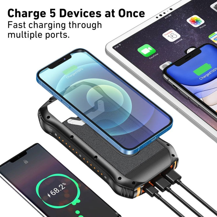 Zonne-energie Powerbank – Draagbare Oplader met Hoge Capaciteit