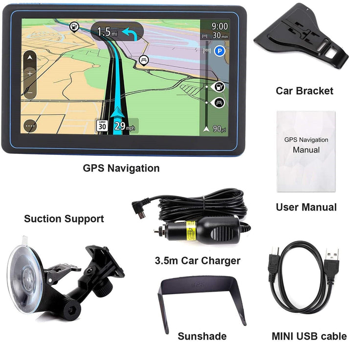 7 Inch GPS Navigatiesysteem – Betrouwbare Routebegeleiding voor Auto en Truck