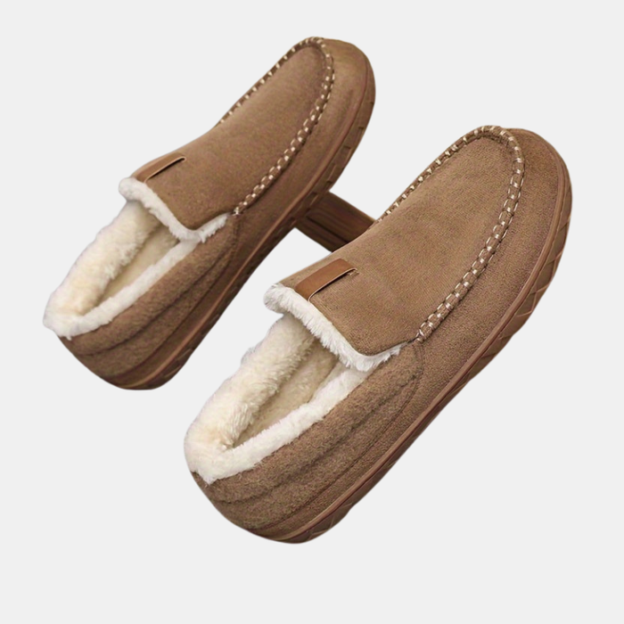 Warme Pantoffels voor Heren met Schapenwollen Voering en Antislip Zool