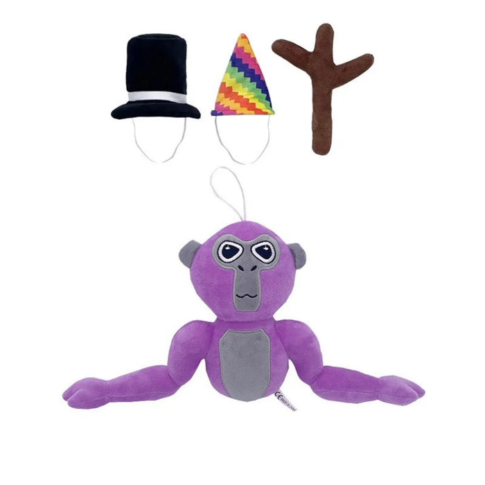 Feestelijke Gorilla Knuffel – Zachte Speelkameraad met Hoeden