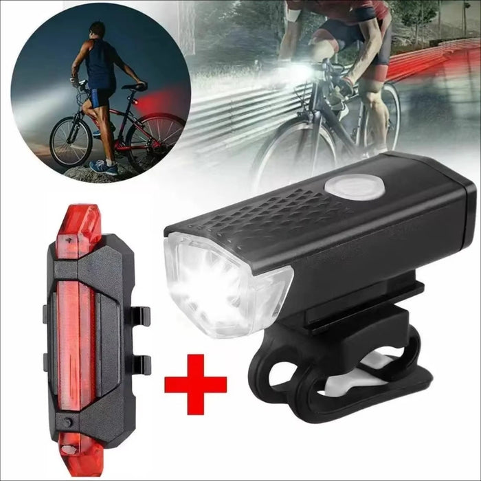 VoltBeam USB Fietslicht Set – Veiligheid en Gemak met Oplaadbare Batterijen