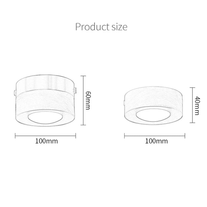 Houten LED-kattovalaisin pähkinäpuun sävyllä ja minimalistisella pyöreällä designilla
